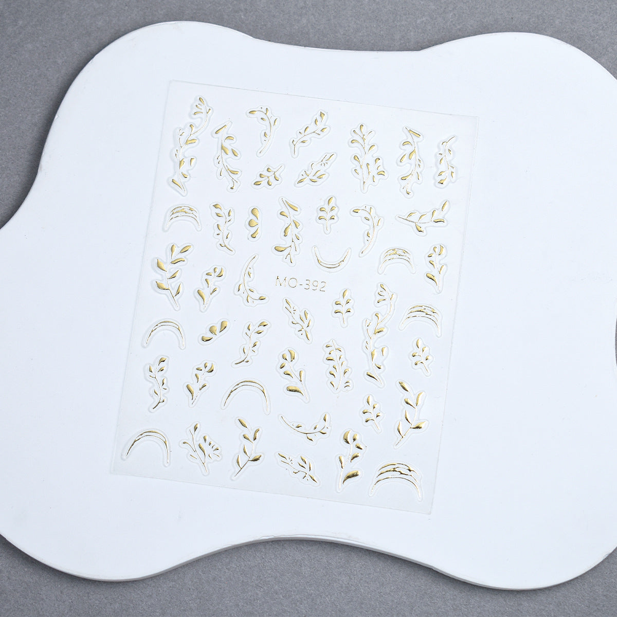 Wholesale Transparent Embossed Gilded Leaf Nail Art Stickers